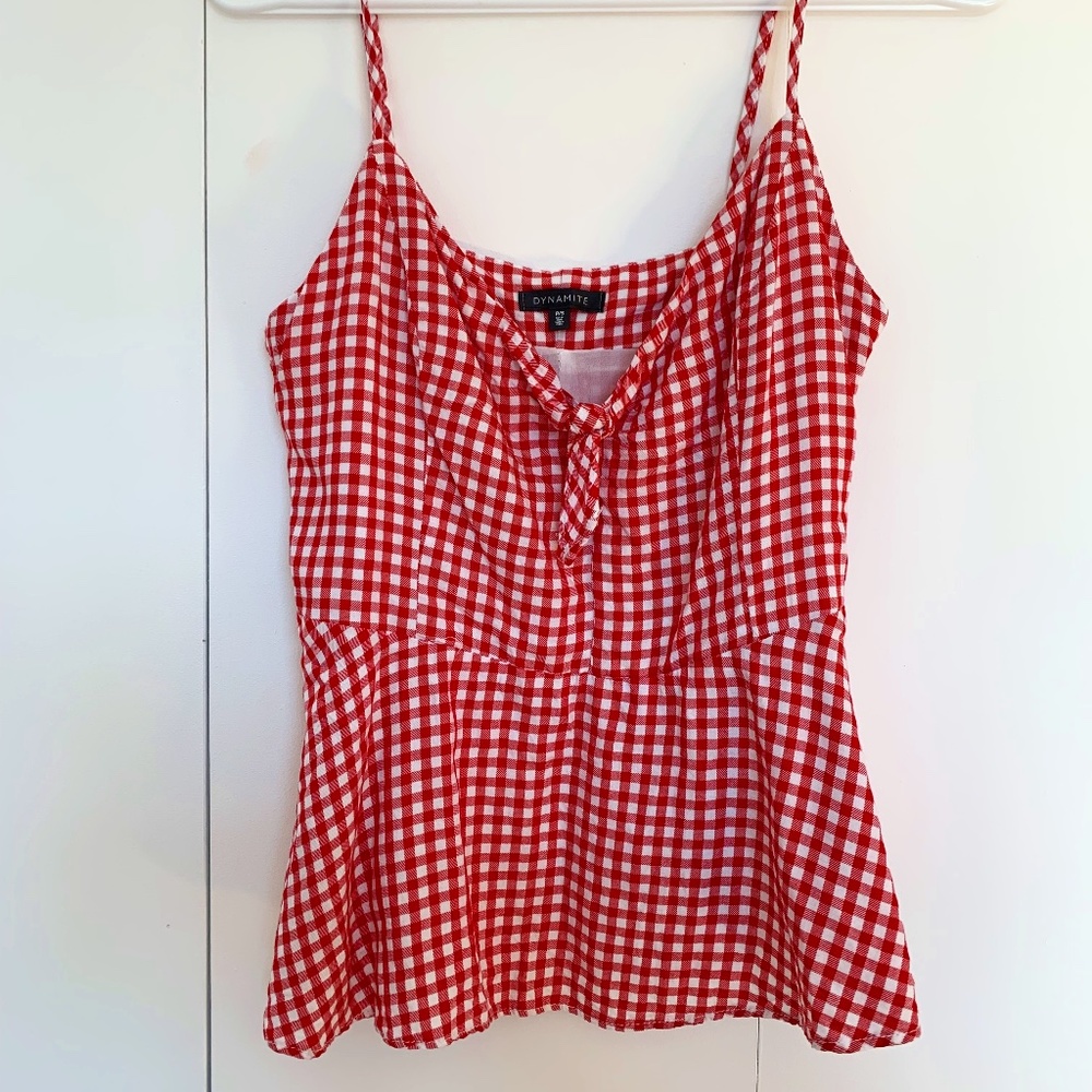 Retro plaid tank top